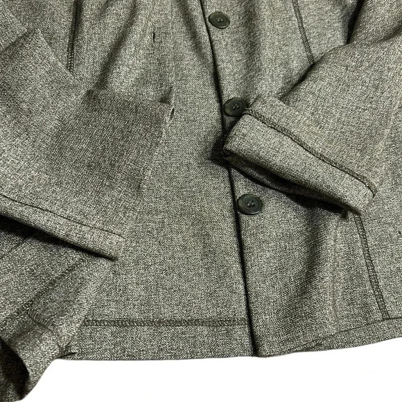 Y2K, LINDOR blazer,women size  12. Green/grey,hi-lo,button closure,shirt collar, - Picture 13 of 16